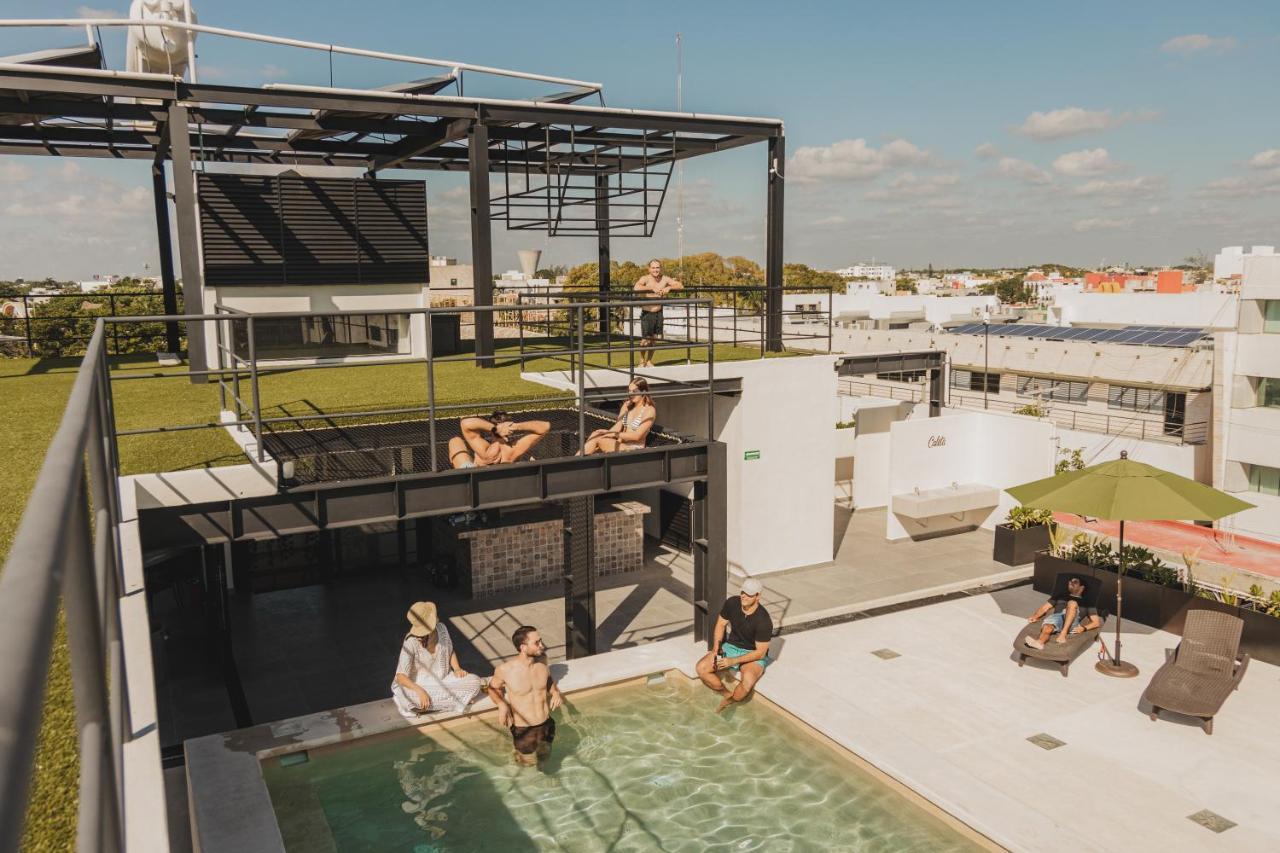 Caleta Hostel Rooftop & Pool カンクン エクステリア 写真